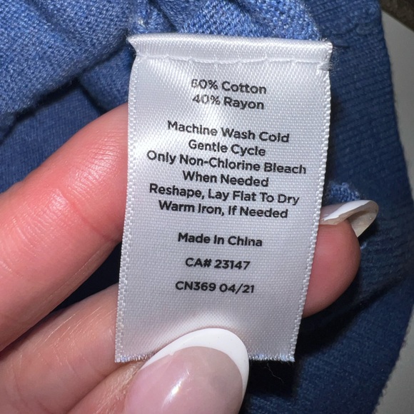 Talbots Dachshund Blue Sweater with Doxie Dog Pattern - Picture 7 of 10